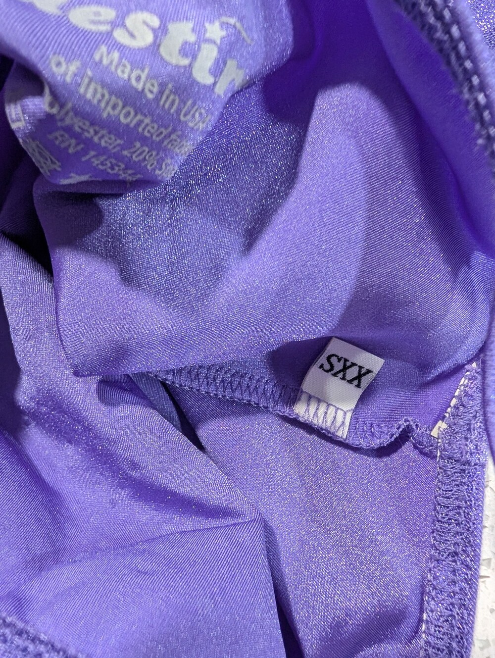 TINY TODDLER Destira Gymnastics Dance Leotard CXXS 2XS XX Small Purple RHINESTON - Picture 2 of 7
